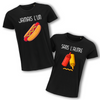 T-shirt couple Jamais l'un sans l'autre | hot dog et sauce - Planetee