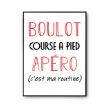 Affiche Course À Pied C'est ma Routine - Planetee