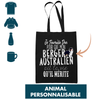 Tote-Bag Travaille Dur Animal Personnalisable - Planetee