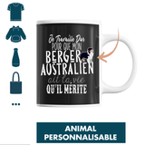 Mug Travaille Dur Animal Personnalisable - Planetee