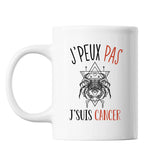 Mug Signe cancer j'peux pas Blanc - Planetee