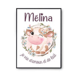 Affiche Mélina Amour et Biberon de Lait Vache - Planetee