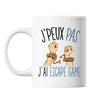 Mug Escape game j'peux pas Blanc - Planetee