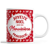 Tasse Noël Menuisière femme Rouge - Planetee