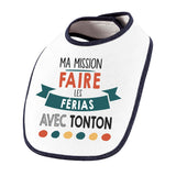 Bavoir bébé Ma mission Férias avec Tonton - Planetee