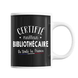 Mug Homme Bibliothécaire Meilleur de France | Tasse Noire métier - Planetee