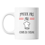 Mug Cours de cuisine j'peux pas Blanc - Planetee