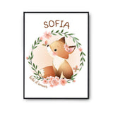 Affiche Sofia Bébé d'amour Renard - Planetee