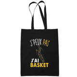 Sac Tote Bag Basket Je peux pas Noir - Planetee