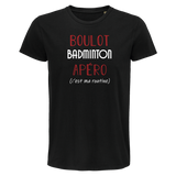 T-shirt homme Badminton C'est ma Routine - Planetee