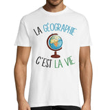 T-shirt homme géographie c'est la vie - Planetee