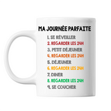 Mug blanc Regarder les 24H Journée Parfaite - Planetee