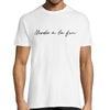 T-shirt Homme Blanc - Merde à la fin - Planetee