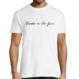 T-shirt Homme Blanc - Merde à la fin - Planetee