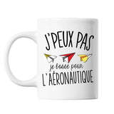 Mug Avion en papier aéronautique j'peux pas Blanc - Planetee