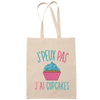 Sac Tote Bag J'peux pas Cupcakes beige - Planetee