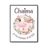 Affiche Chaïma Amour et Biberon de Lait Vache - Planetee