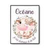 Affiche Océane Amour et Biberon de Lait Vache - Planetee