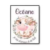 Affiche Océane Amour et Biberon de Lait Vache - Planetee