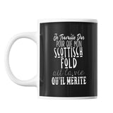 Mug Scottisch Fold Je travaille dur - Planetee