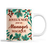 Tasse Noël Manager homme Beige - Planetee