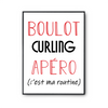 Affiche Curling C'est ma Routine - Planetee