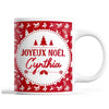 Tasse Noël Cynthia Rouge - Planetee