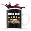 Mug Marie-Ange à votre service pour des conneries - Planetee