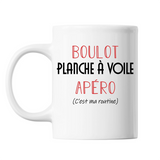 Mug Planche À Voile C'est ma Routine Blanc - Planetee