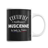 Mug Femme Musicienne Meilleure de France | Tasse Noire métier - Planetee