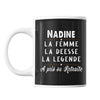 Mug prénom Nadine cadeau départ retraite - Planetee