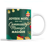 Tasse Noël Community Manager femme Vert - Planetee