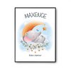 Affiche Maxence bébé d'amour éléphant - Planetee