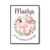 Affiche Maëlys Amour et Biberon de Lait Vache - Planetee