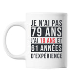 Mug 79 Ans Expérience Blanc - Planetee