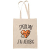 Sac Tote Bag J'peux pas Aérobique beige - Planetee