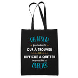 Tote Bag Formidable Atsem Cadeau Travail Noir - Planetee
