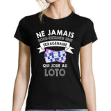 T-shirt femme loto sexagénaire - Planetee