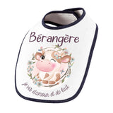 Bavoir Bérangère Amour et Biberon de Lait Vache - Planetee