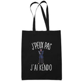 Sac Tote Bag Kendo Je peux pas Noir - Planetee