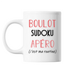 Mug Sudoku C'est ma Routine Blanc - Planetee