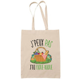 Sac Tote Bag J'peux pas Pique-nique beige - Planetee