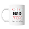 Mug Billard C'est ma Routine Blanc - Planetee