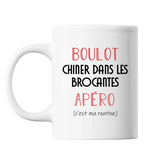 Mug Chiner dans les Brocantes C'est ma Routine Blanc - Planetee