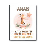 Affiche Anaïs Cou Monté Girafe - Planetee