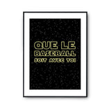 Affiche baseball soit avec toi - Planetee