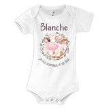 Body bébé Blanche Amour et Biberon de Lait Vache - Planetee