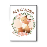 Affiche Alexandra Bébé d'amour Renard - Planetee
