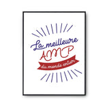 Affiche Amp Femme Métier Meilleure du Monde entier - Planetee