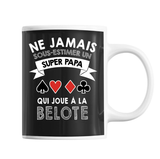 Mug Papa belote Père joueur de cartes - Planetee